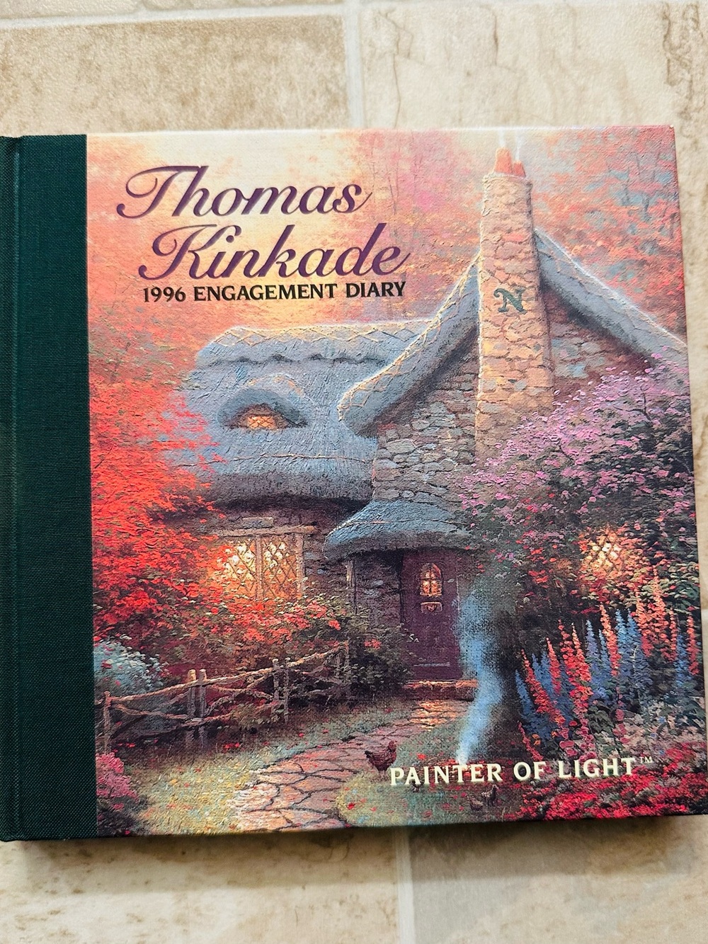 Thomas Kinkade Cottage Cover Coffee Table Book - Red, Pink, Blue, Green, Cream